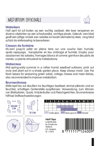 Watercress - Nasturtium - 0,75 g