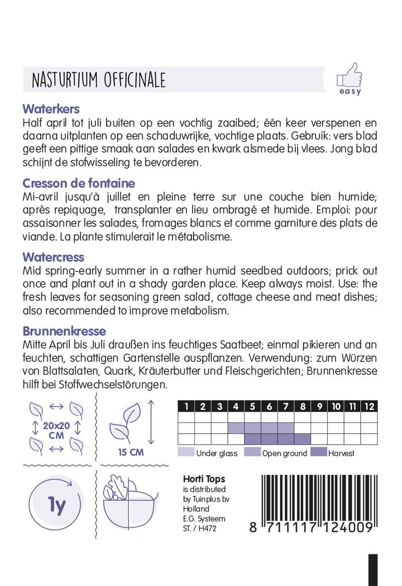 Watercress - Nasturtium - 0,75 g