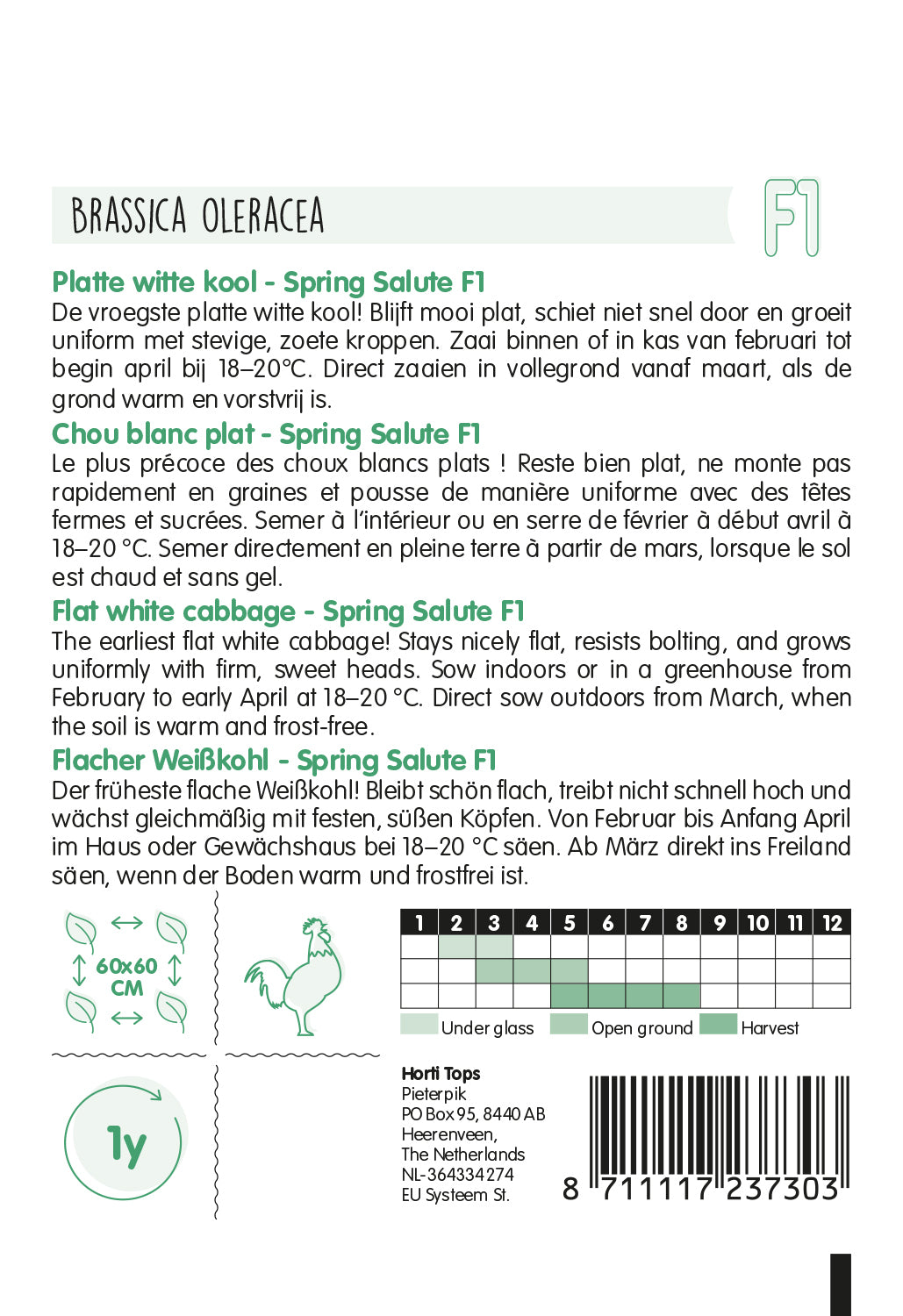 Fejes káposzta – Spring Salute F1 – 50 mag