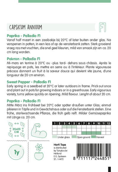 Édes Paprika - Palladio F1 - 8 Szem