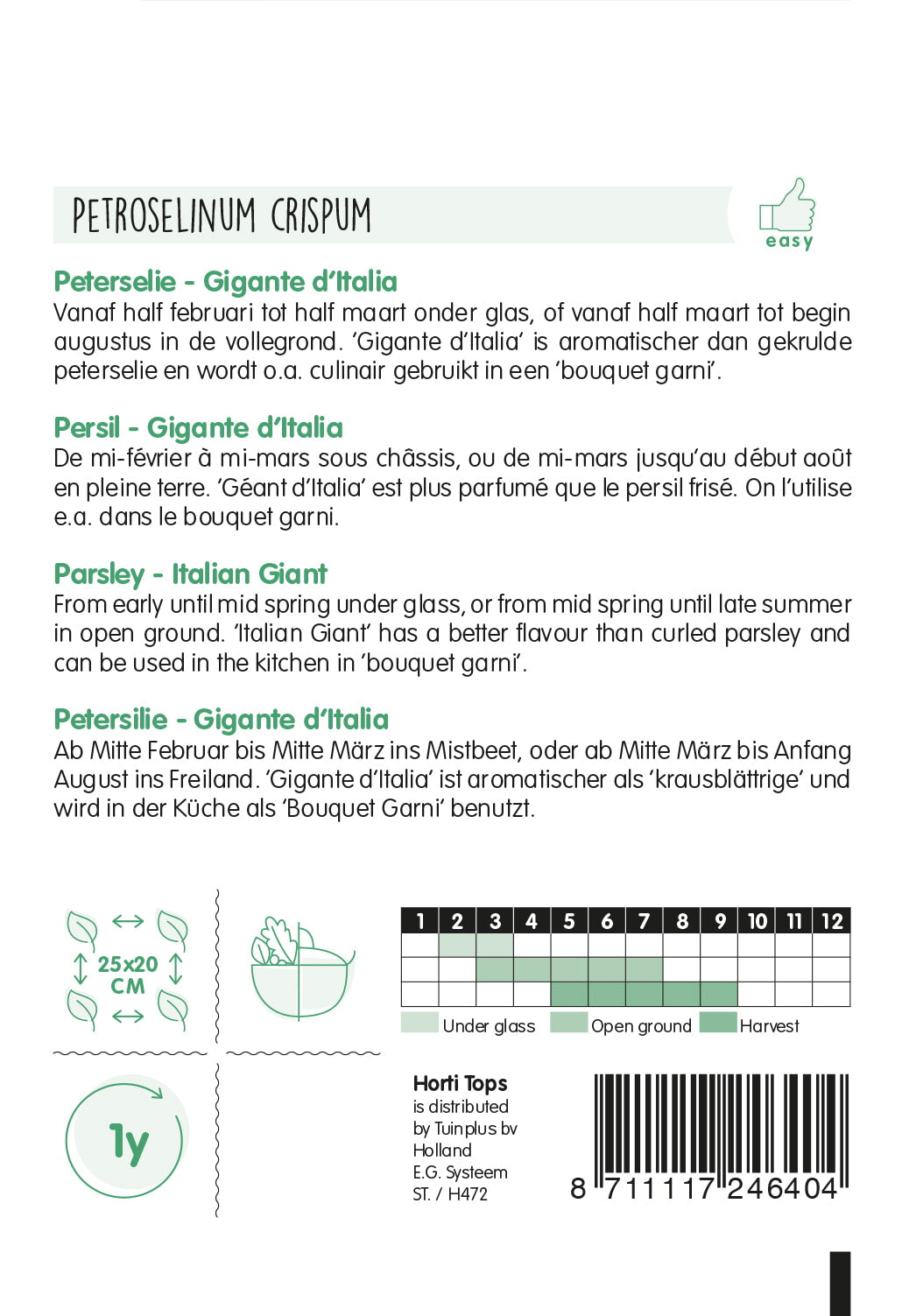 Petrezselyem - Gigante D'Italia - 5 g