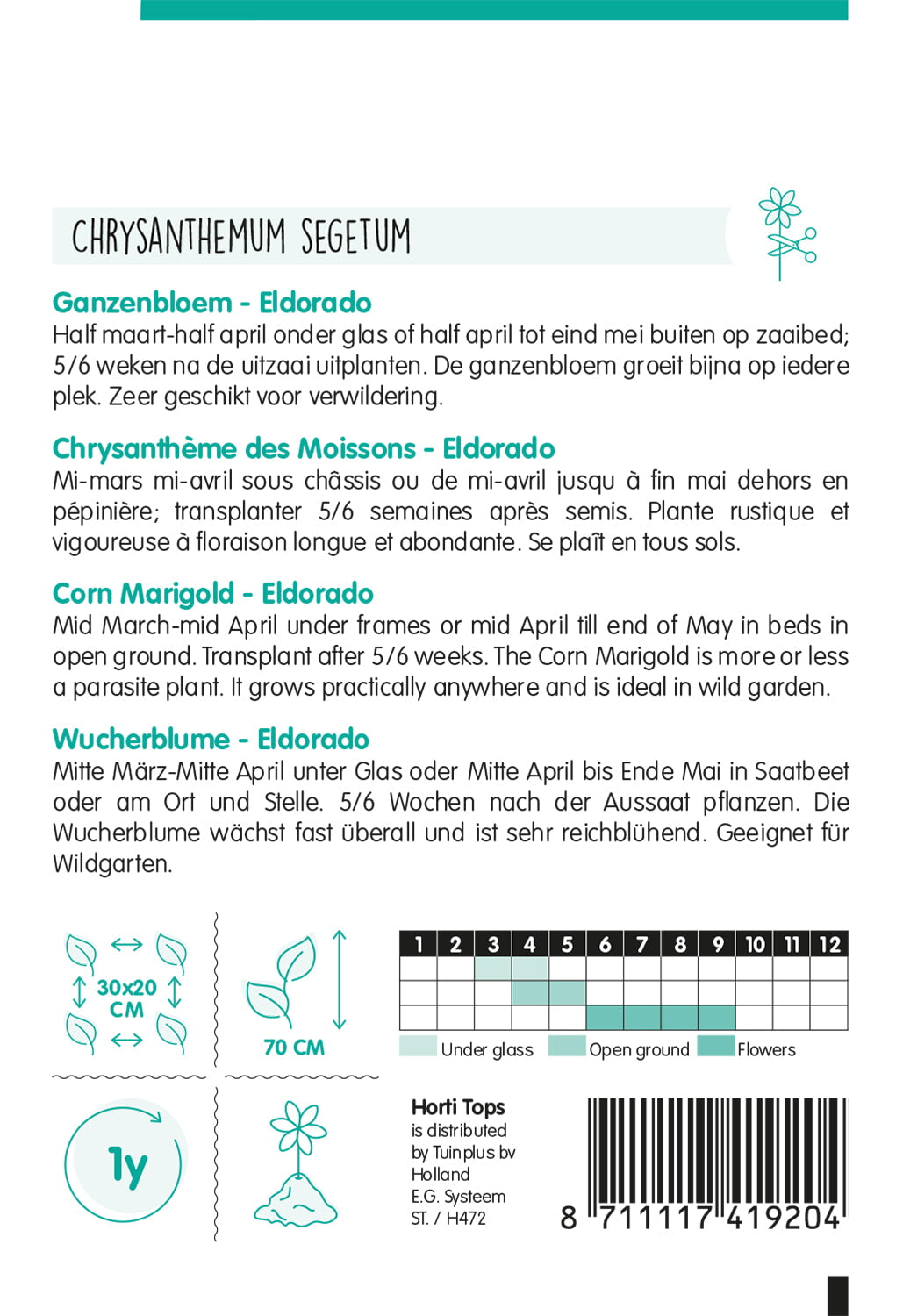 Corn Marigold - Eldorado - 1g