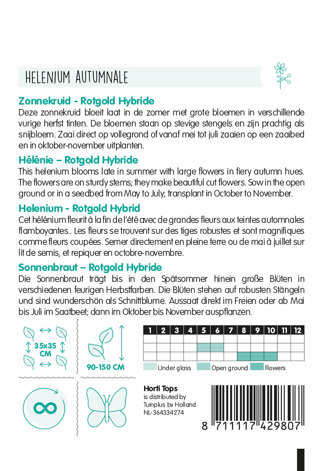 Napfényvirág - Rotgold Hybride - 0,08g