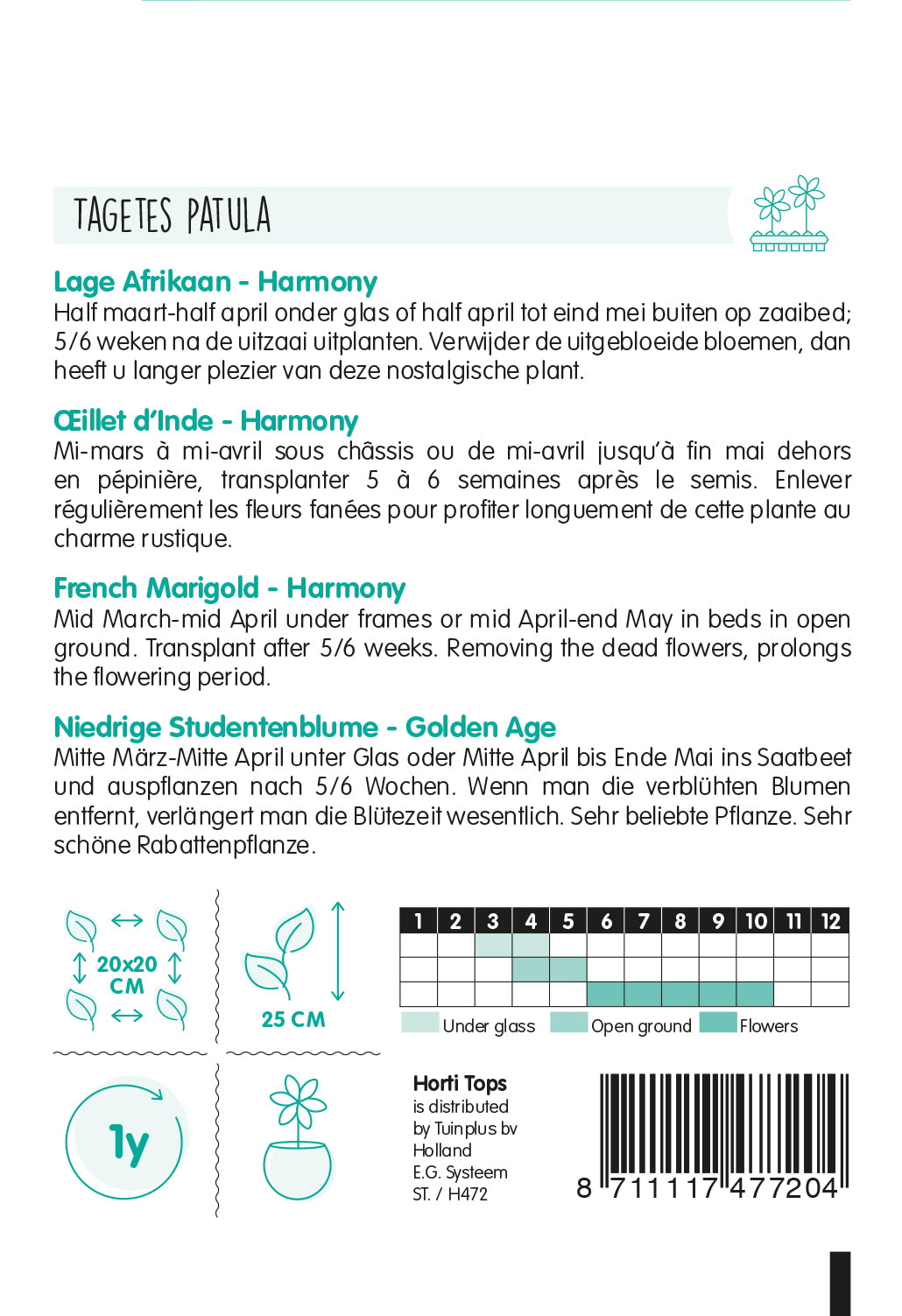 French Marigold - Petite Harmony - 1 g