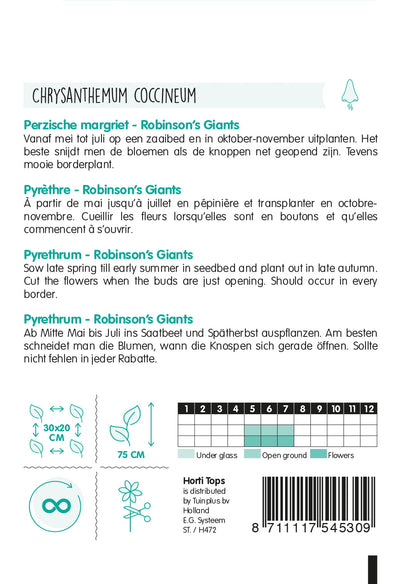 Pyrethrum - Robinson's Giants - 0,5 g