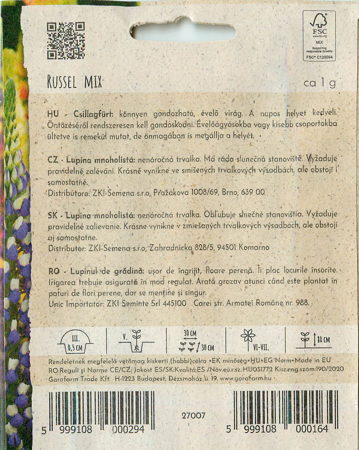 Csillagfürt - Russel Mix - 1g