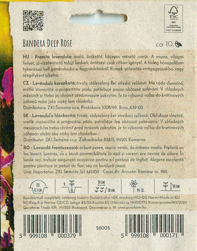 Francia Levendula - Bandera Deep Rose - 10 Szem