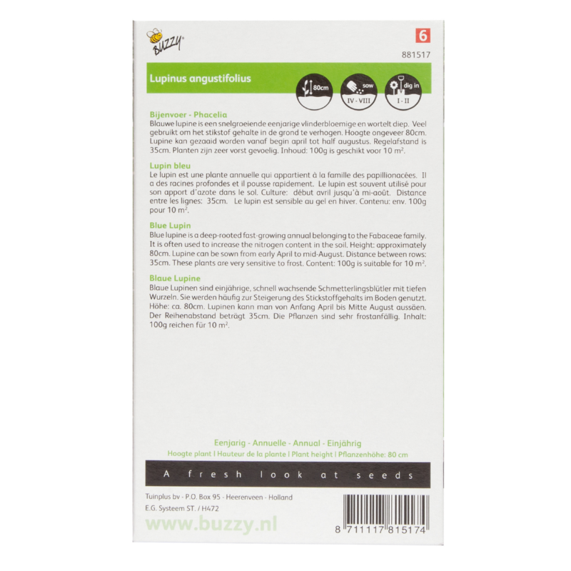 Green Manure - Blue Lupin - 100 g - 10 m2