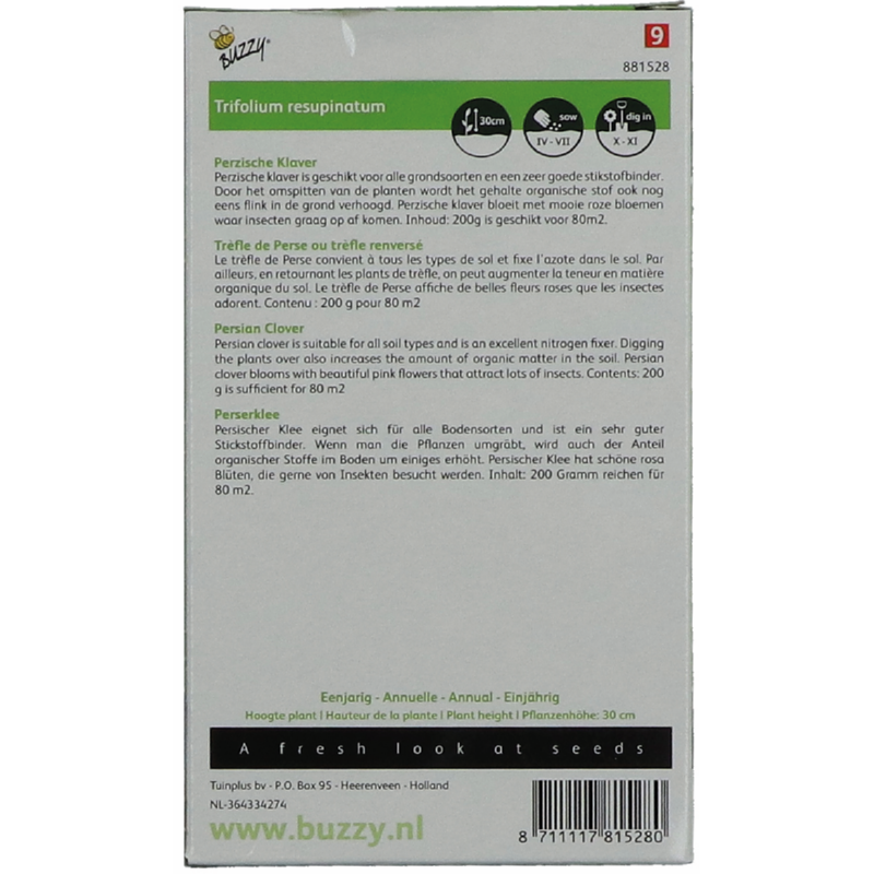 Green Manure - Persian Clover - 200 g - 80 m2