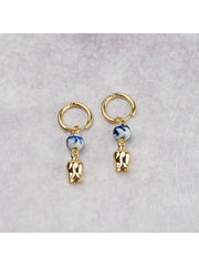 Tulipán fülbevaló – Charm – Arany