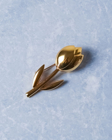 Tulipán bross – Arany – 5 cm