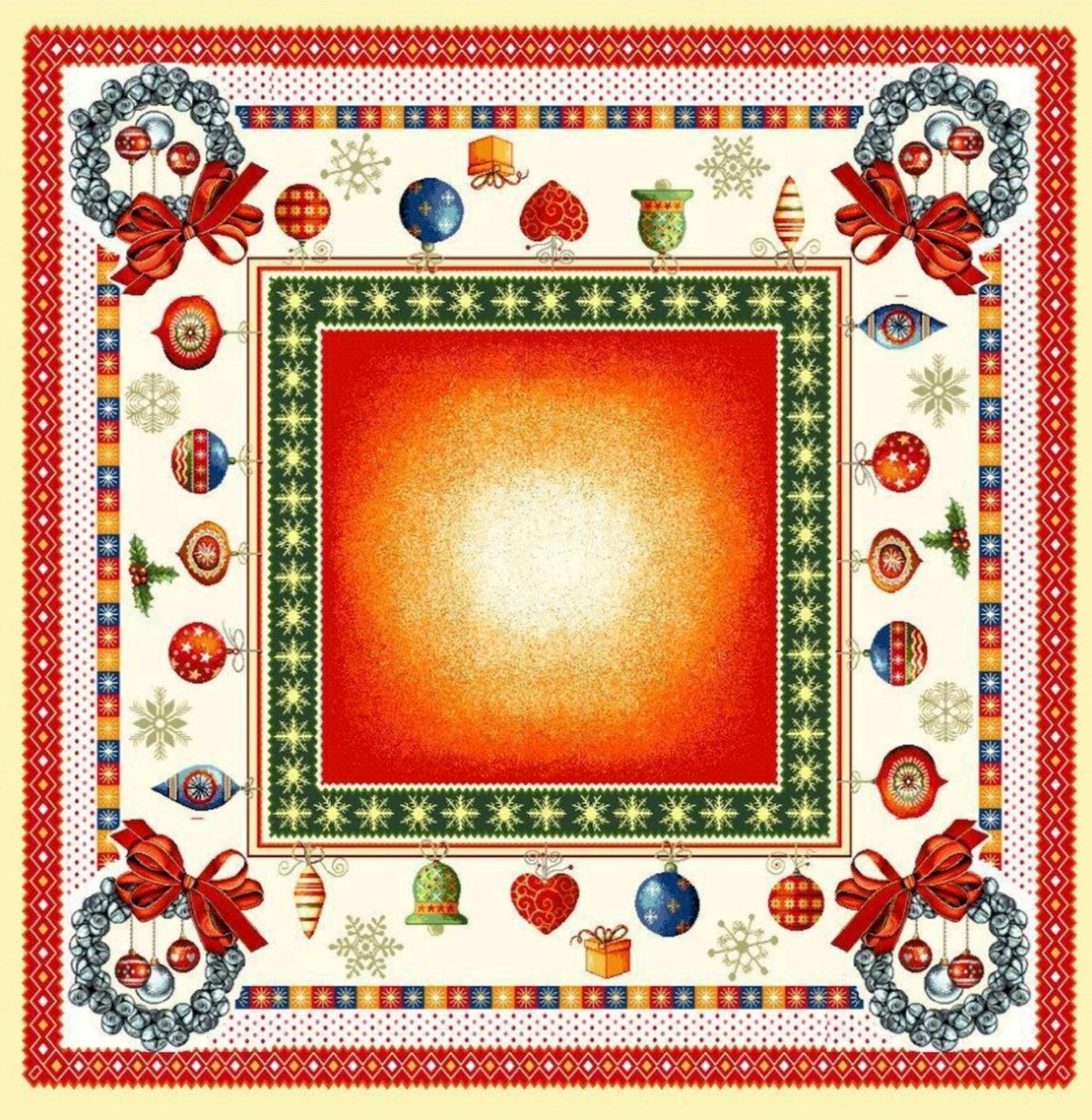 Tablecloth Square 'Bonheur' 01 - 95 x 95