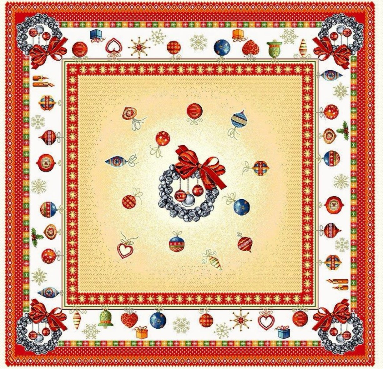 Tablecloth Square 'Bonheur' 04 - 95 x 95