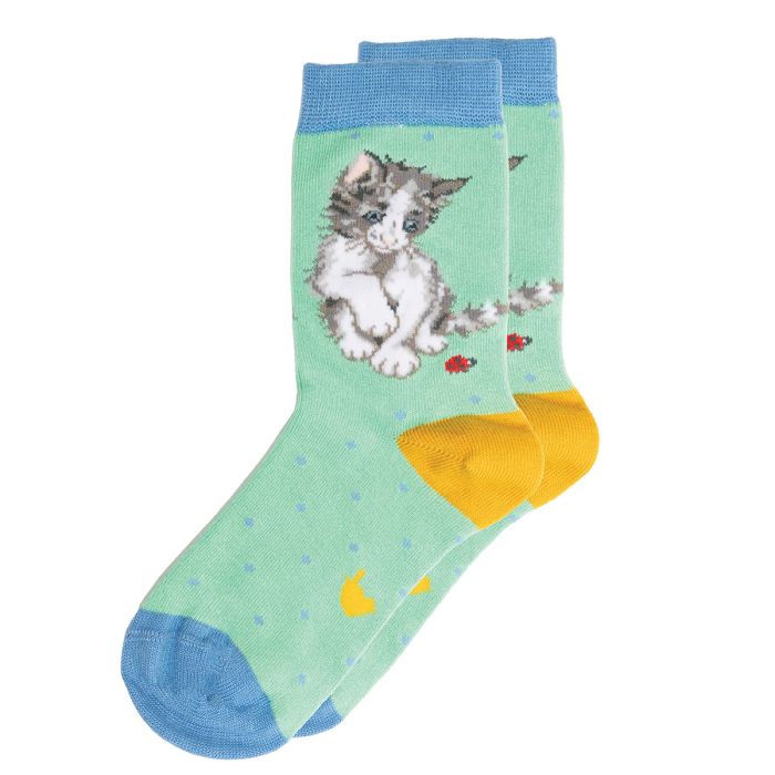 Children's Socks - Cat - Ladybird - 27-30-2
