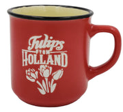 Mug Camp Red with Tulips - Large