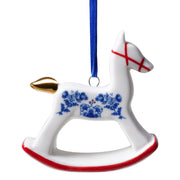 Hintaló alakú karácsonyi dísz – Vintage – 6 cm