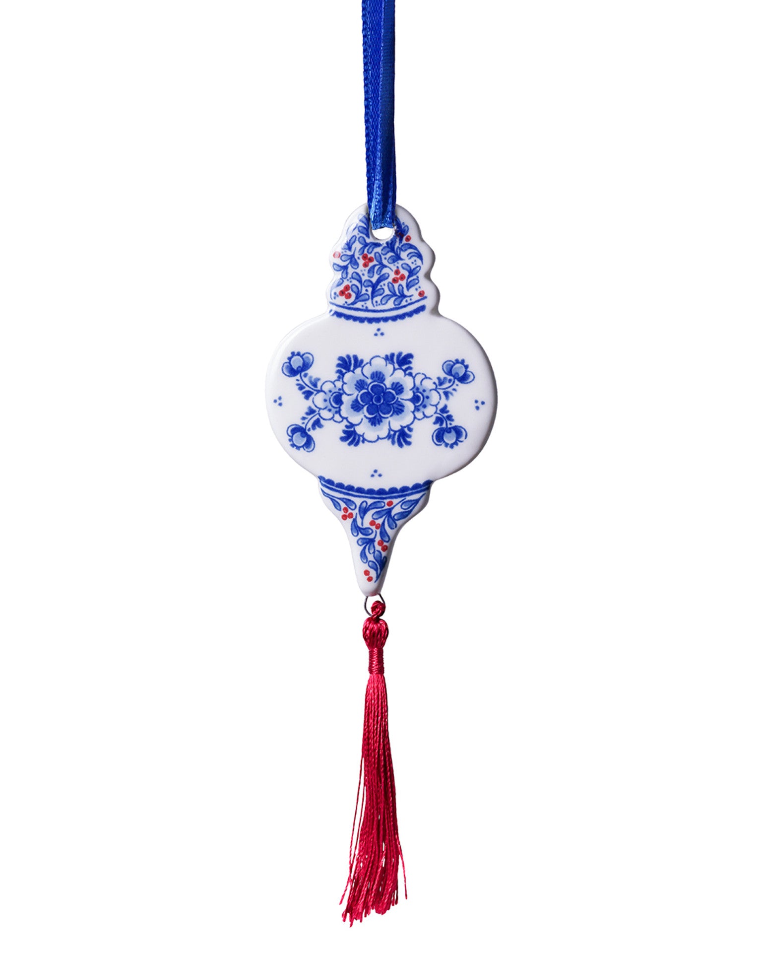 Lapos csepp alakú karácsonyi dísz – Vintage – 9 cm