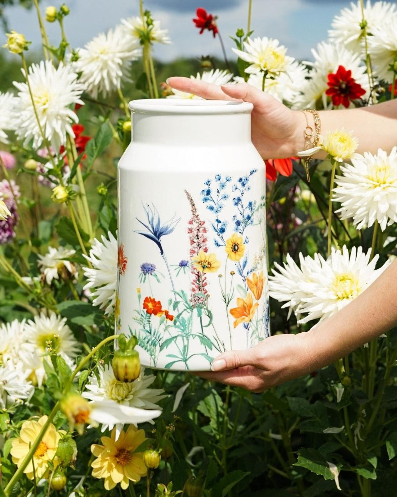 Tejeskanna váza – Flower Field – 30 cm