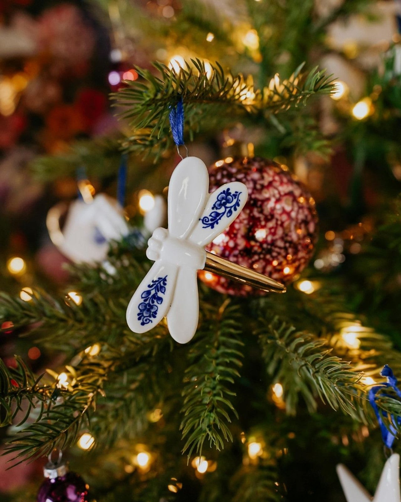 Christmas Ornament Dragonfly - 8 cm