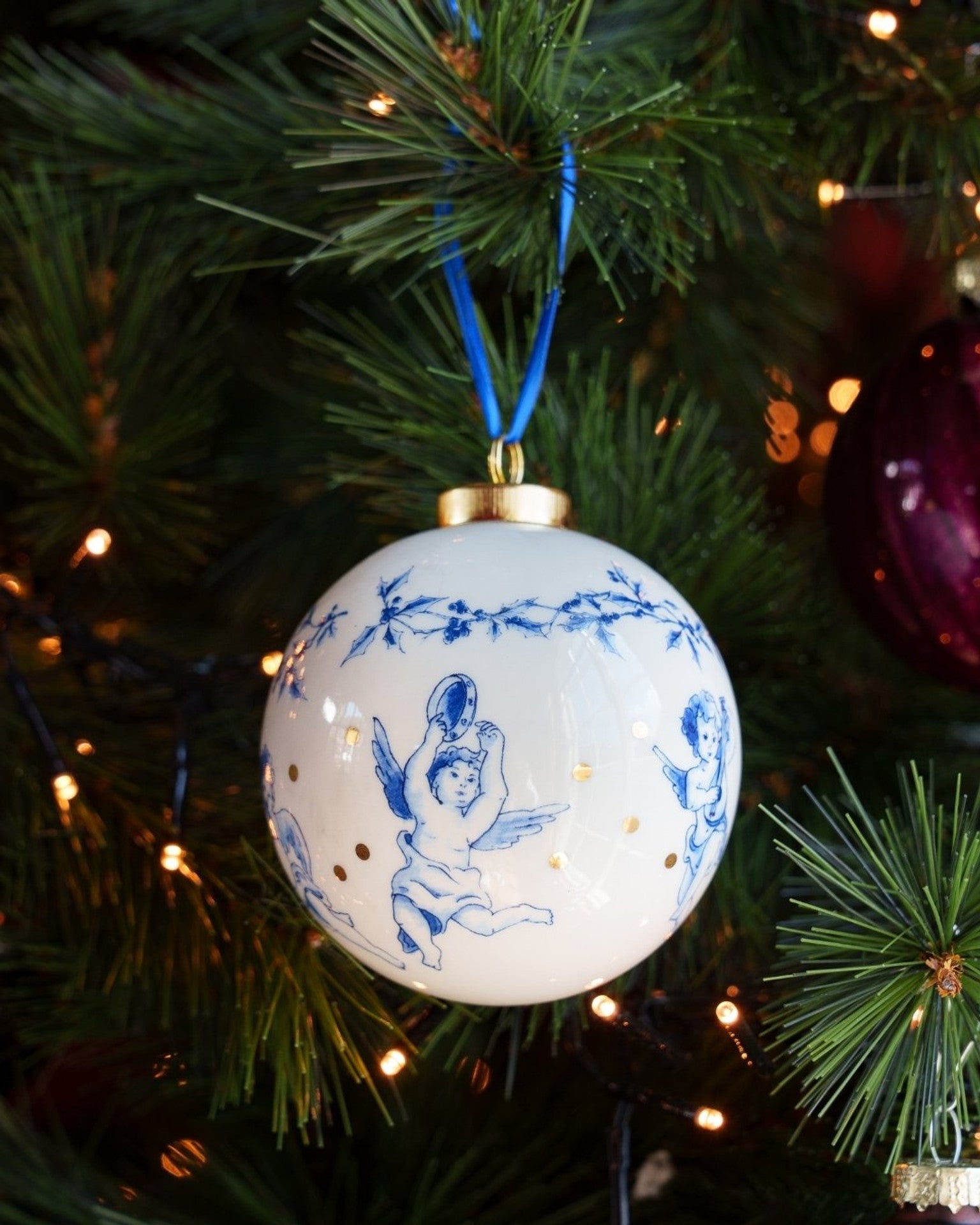 Karácsonyi gömb – Angyal – 8 cm