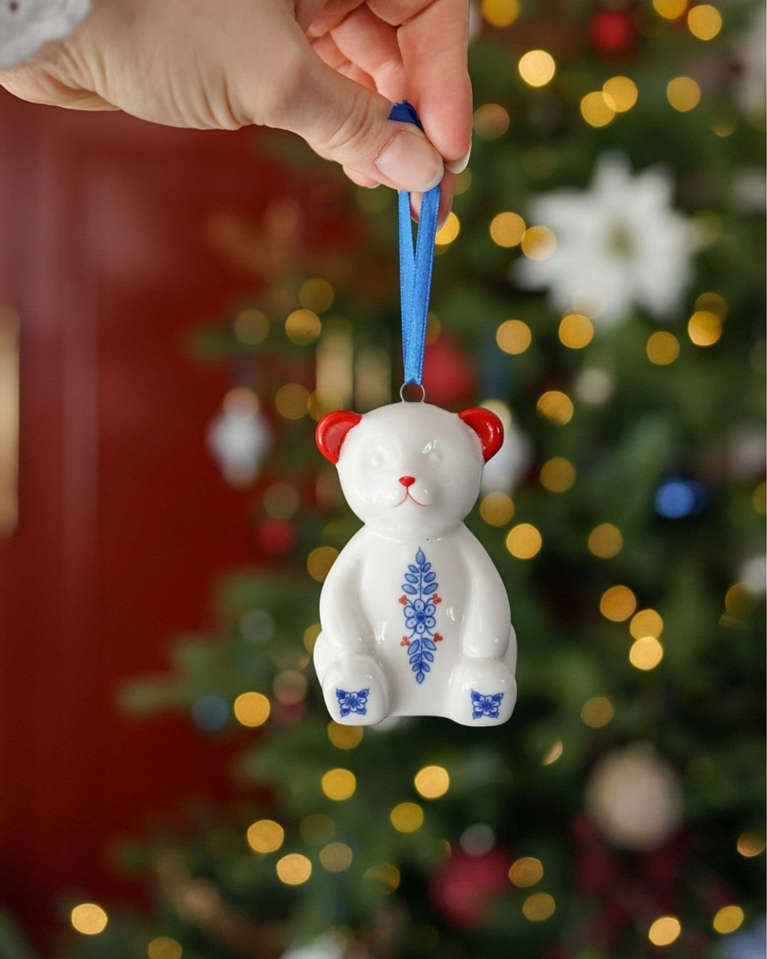 Maci alakú karácsonyi dísz – Vintage – 7 cm