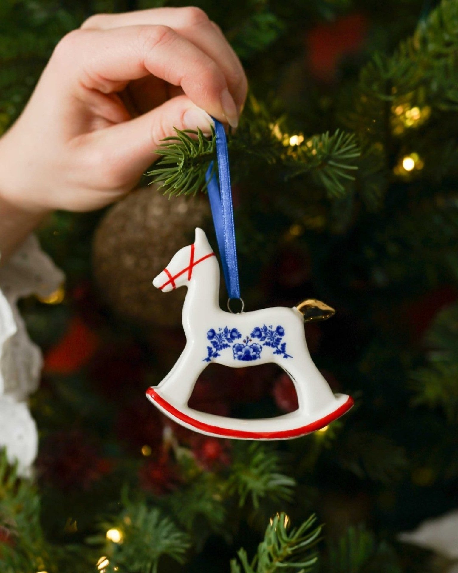 Rocking Horse Christmas Ornament - Vintage - 6 cm