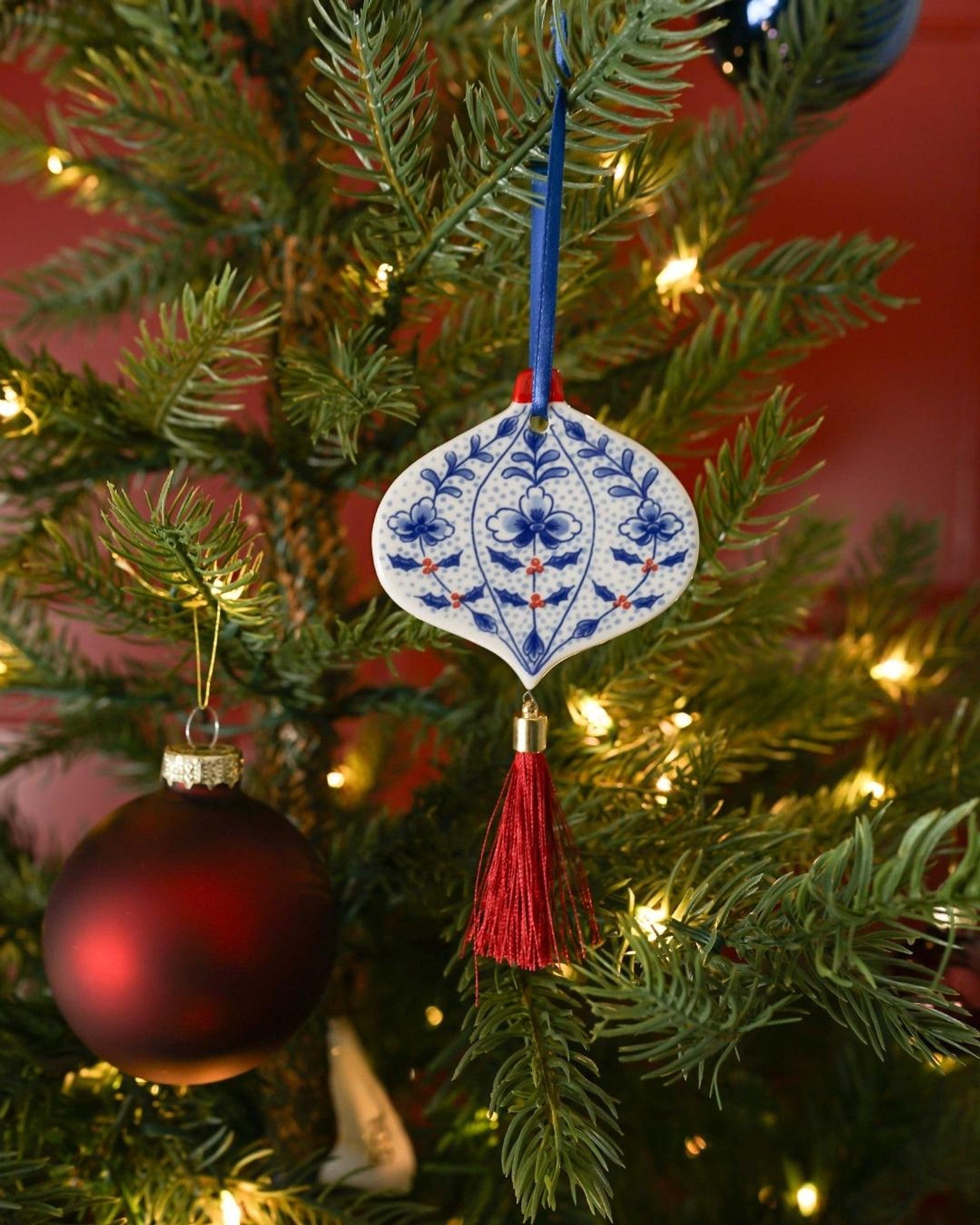 Lapos hagyma alakú karácsonyi dísz – Vintage – 7 cm