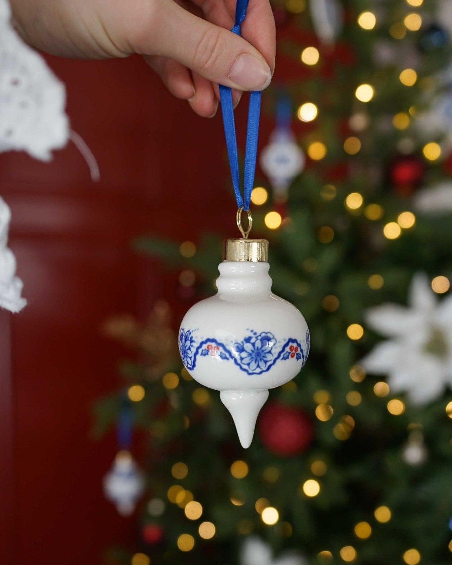 Kerek karácsonyi dísz – Vintage – 9 cm