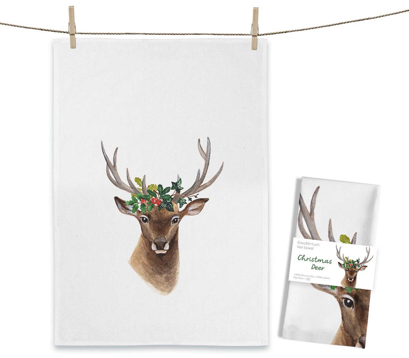 Tea Towel - Christmas Deer