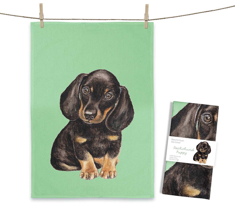 Tea Towel - Dachshund Puppy