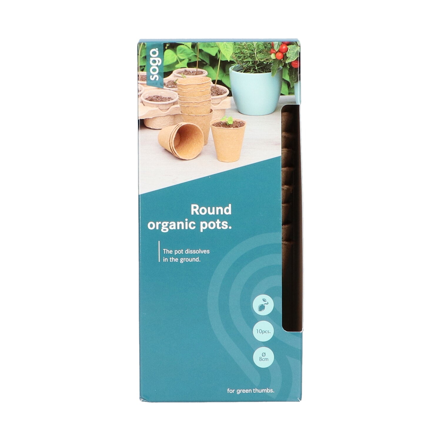Round Organic Pots - 8 cm - 10 pcs-4