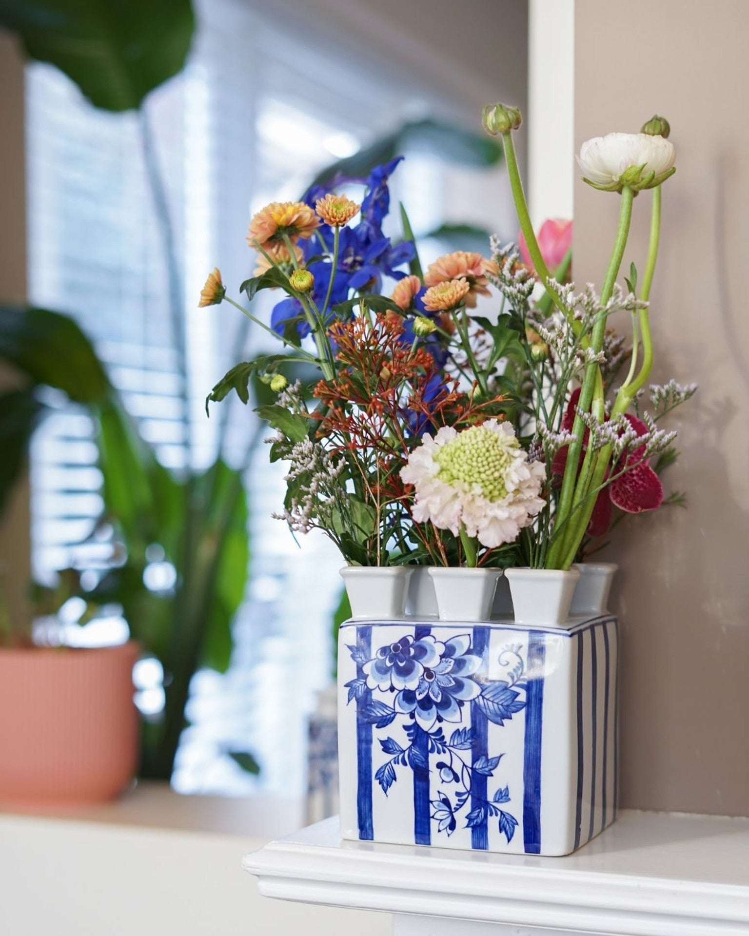 Négyzet alakú tulipánváza – Fair Florals – 15 cm