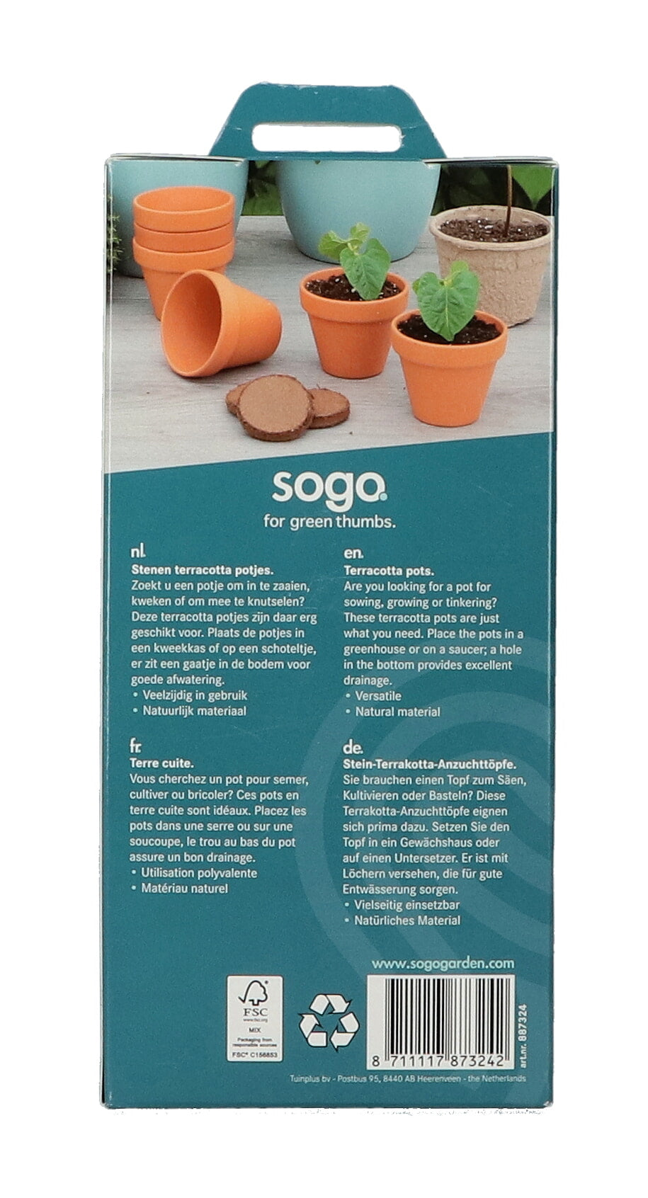 Terracotta Pots - 7/8 cm - 7 pcs-4