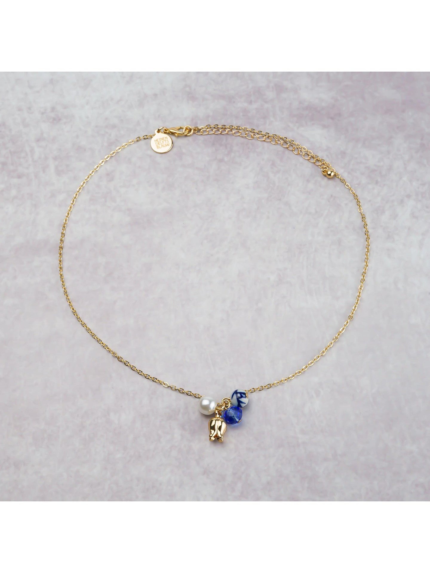 Tulip Necklace - Charm - Gold - 43-50 cm-1