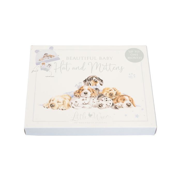 Little Paws – Kutyás újszülött sapka és kesztyű szett