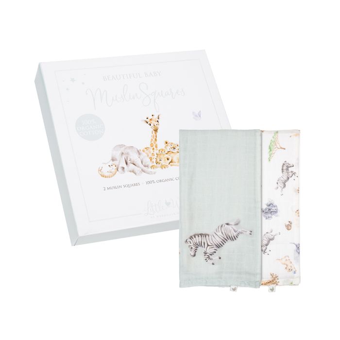 Little Savannah - African Animal Muslin Gift Set