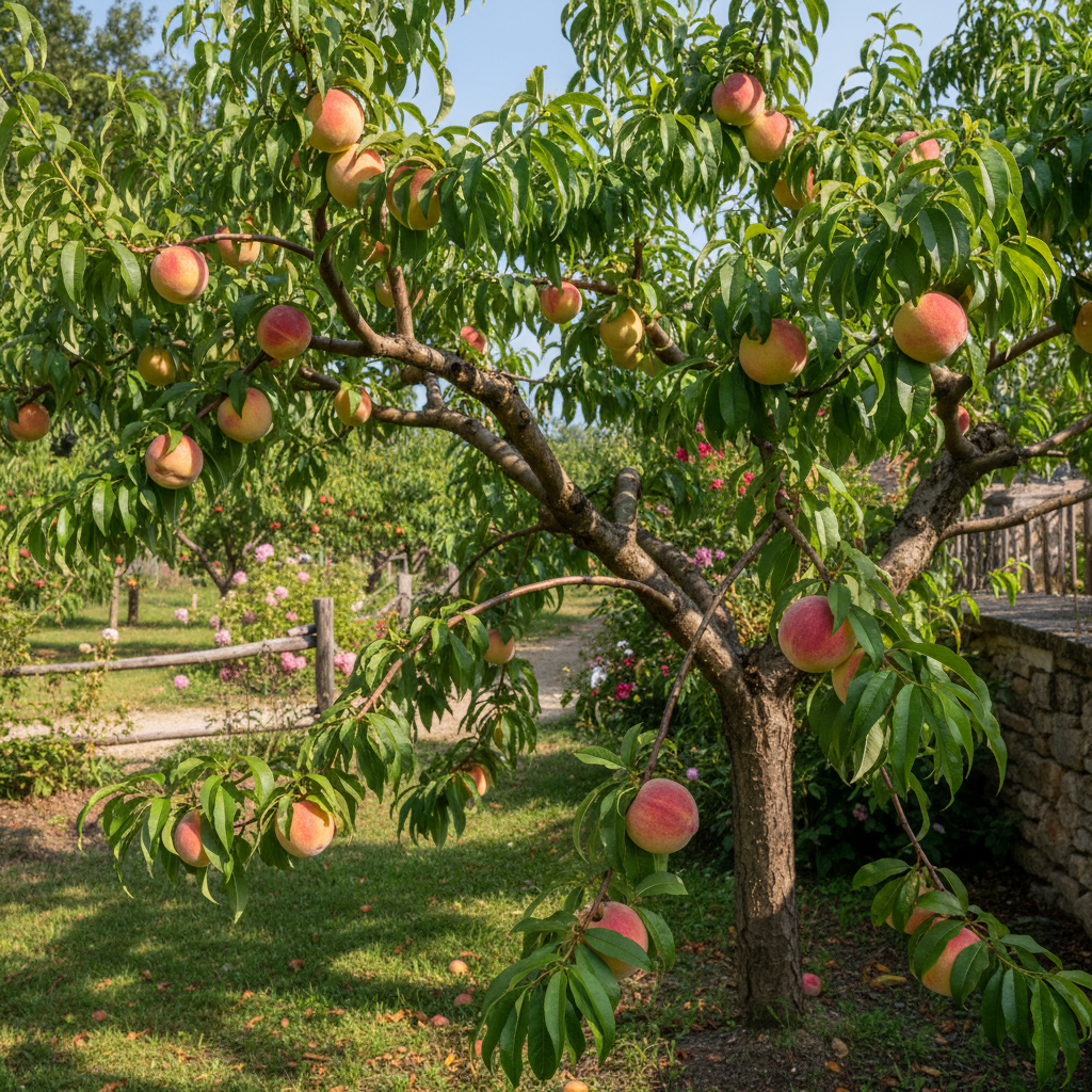 Féltörpe Őszibarackfa - ‘Reine des Vergers’