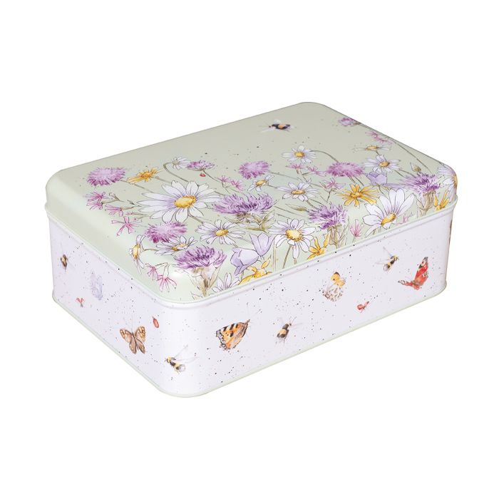 Seed Storage Box - Bee & Butterfly - Rectangular Tin