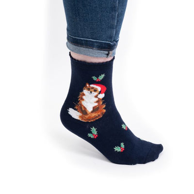 Women's Socks - Festive Fox