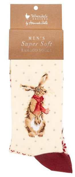 Férfi karácsonyi zokni – Nyuszi – Winter Hare