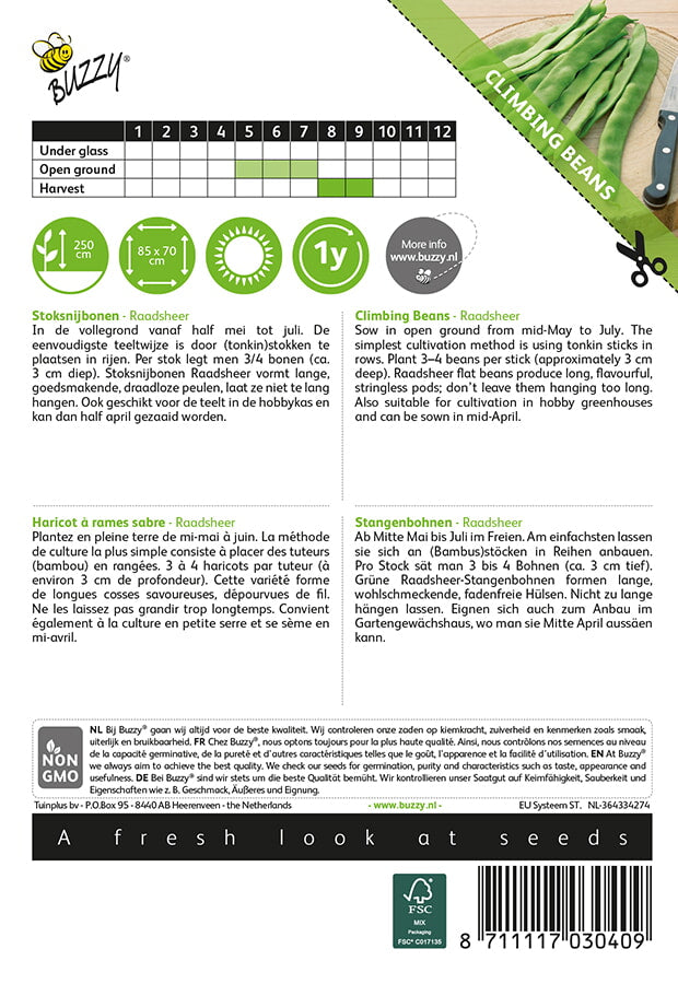 Climbing Beans - Raadsheer - 25g