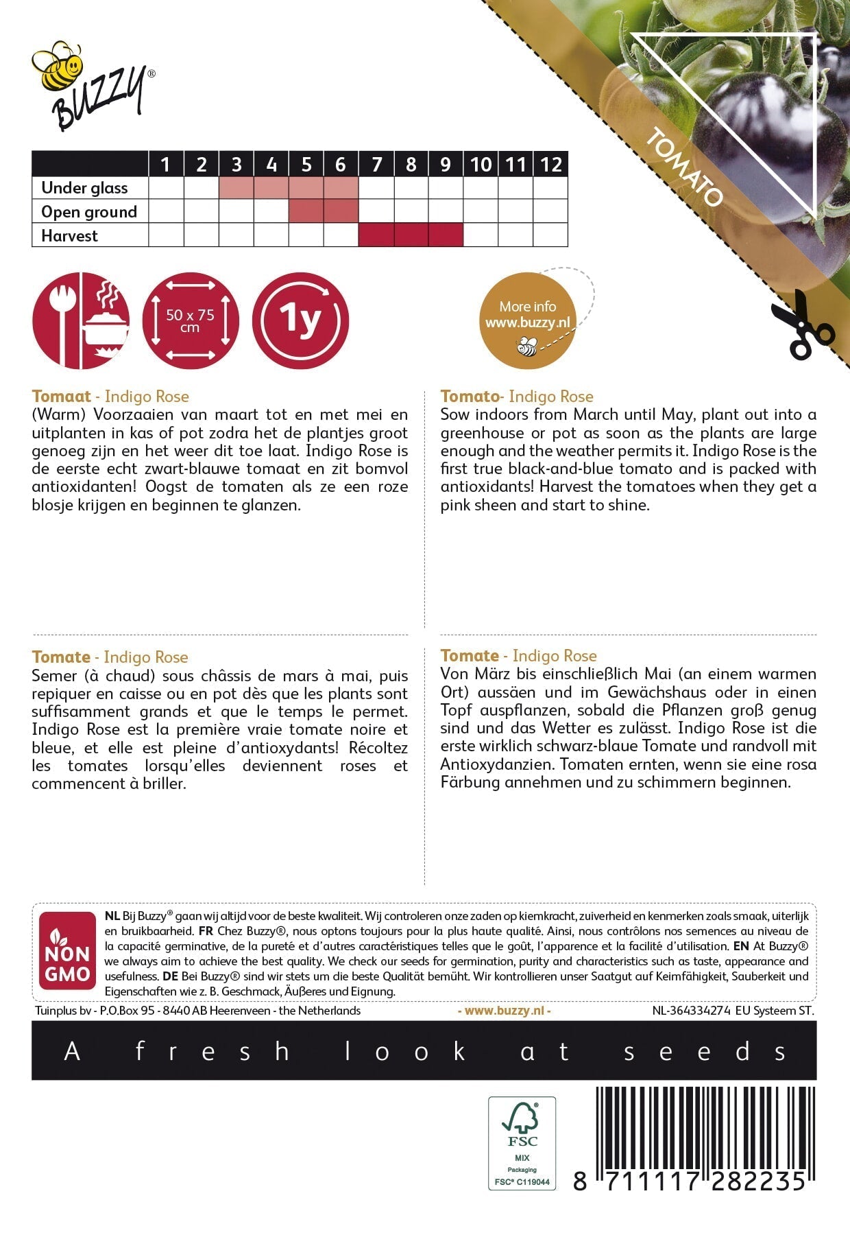 Tomato - Indigo Rose - 8 Seeds