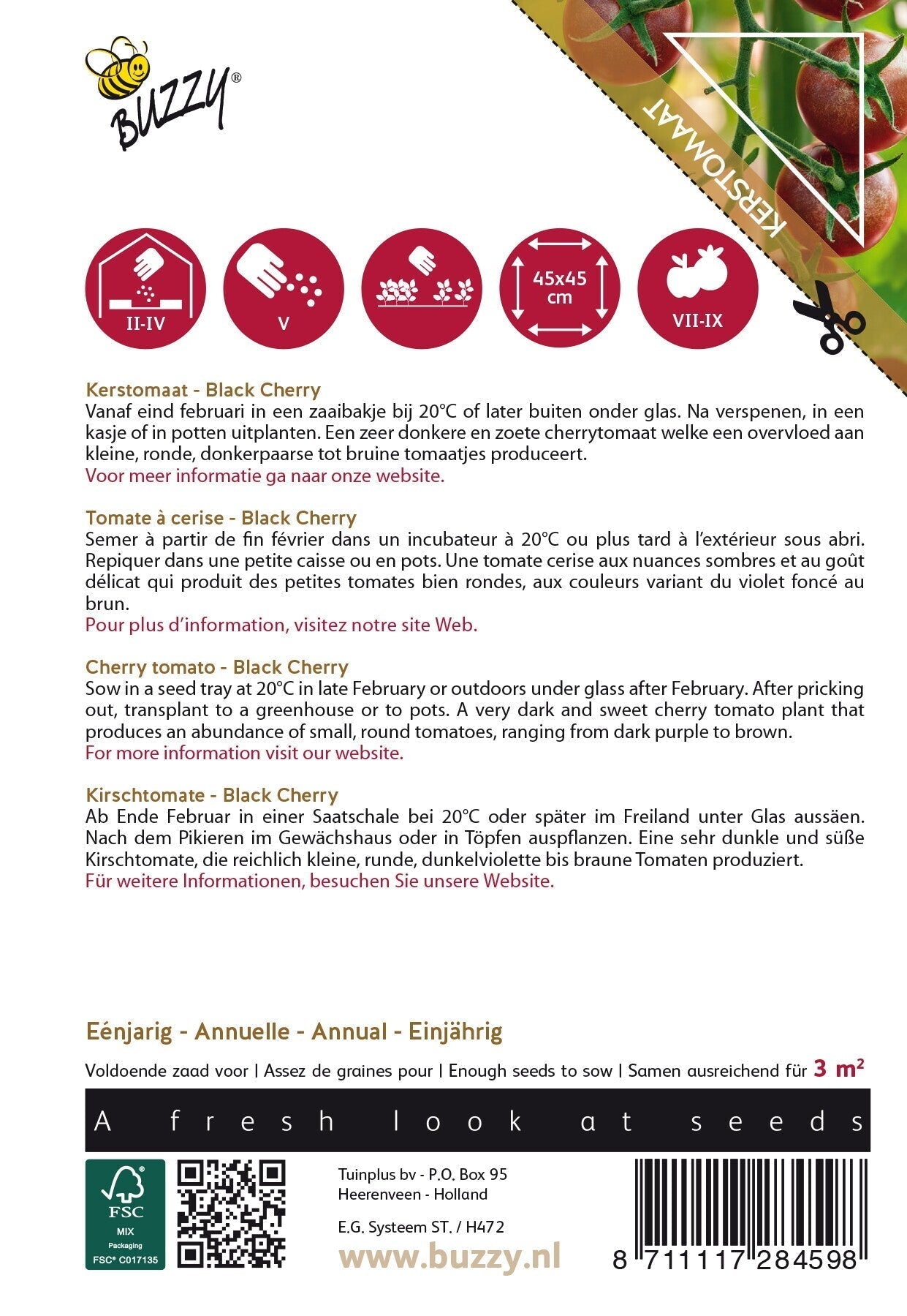  Cseresznye Paradicsom - Black Cherry - 10 Szem