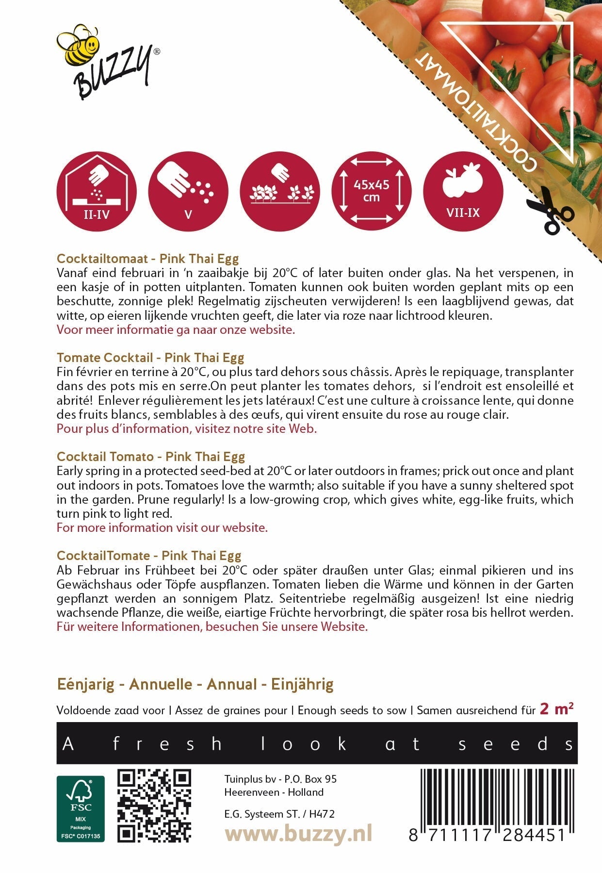 Cocktail Tomato - Pink Thai Egg - 1,5g