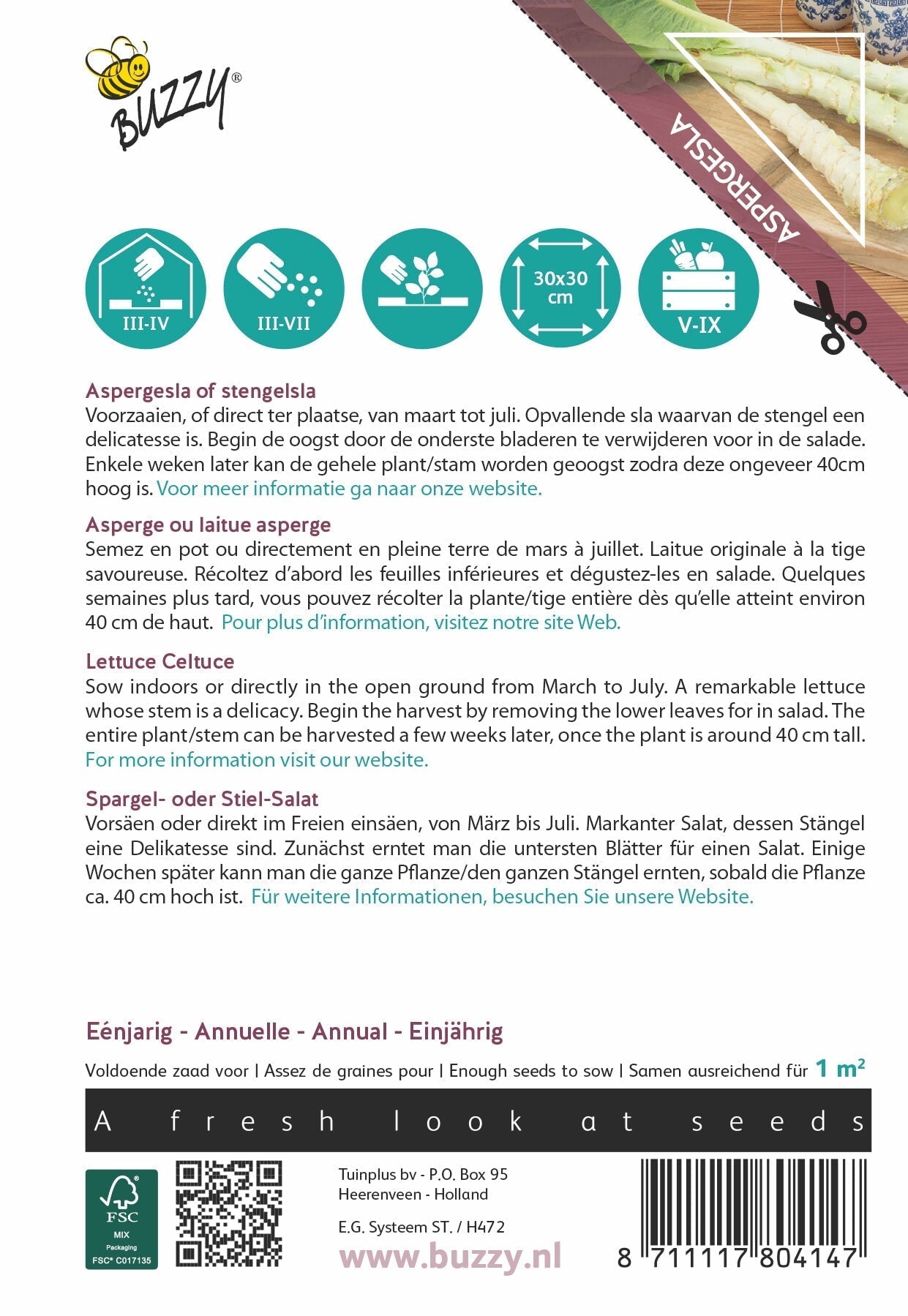 Spárgasaláta - Celtuce - 1g