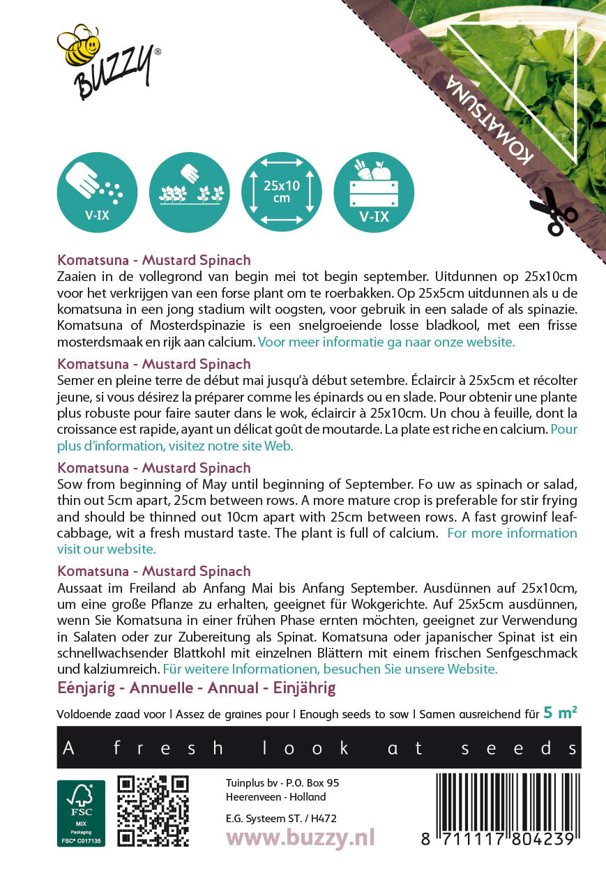 Komatsuna - Mustárspenót - 3g