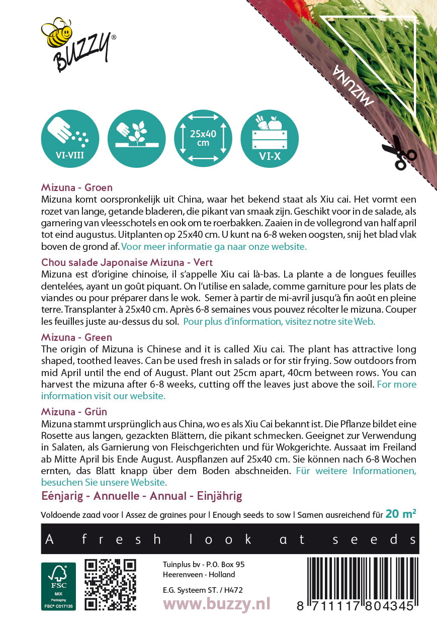 Mizuna - Szareptai Mustár - 10g