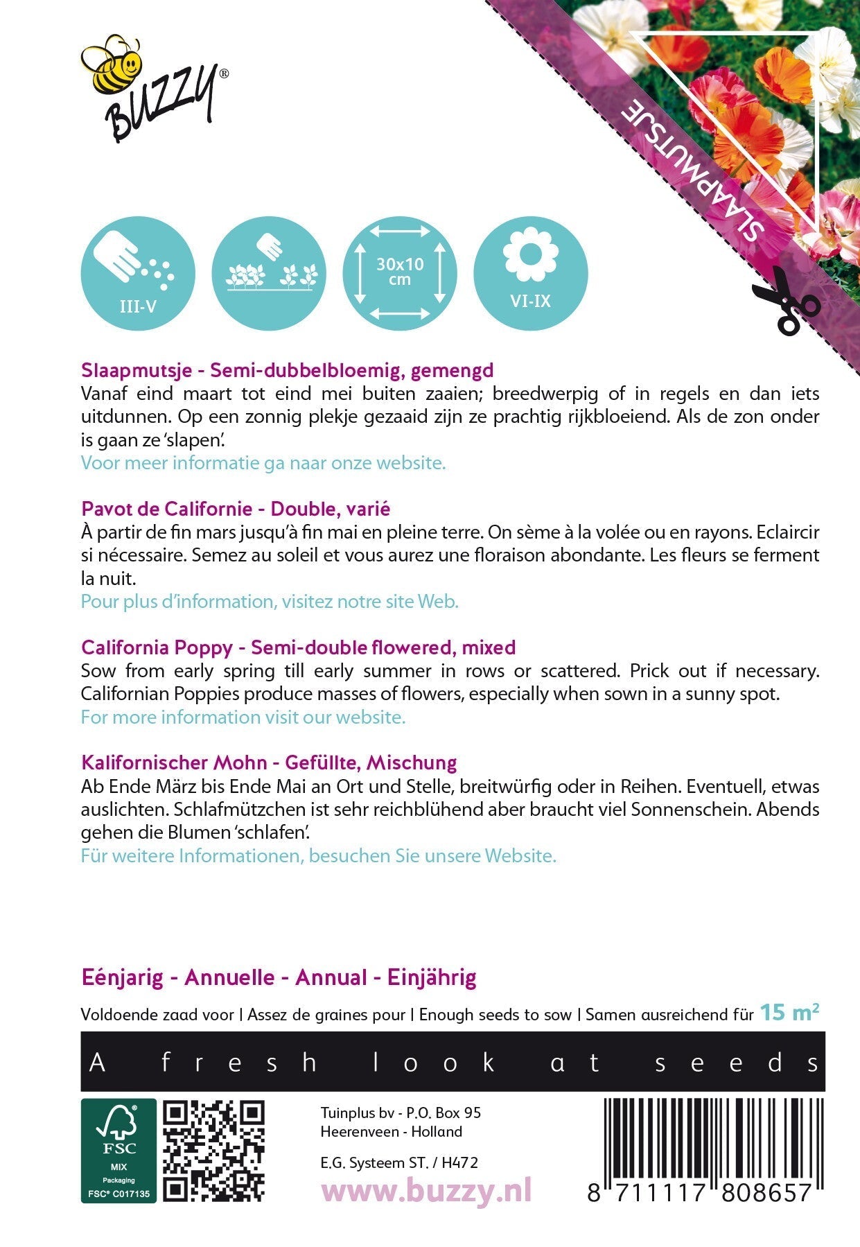 Kaliforniai Kakukkmák – Semi Double Mixed