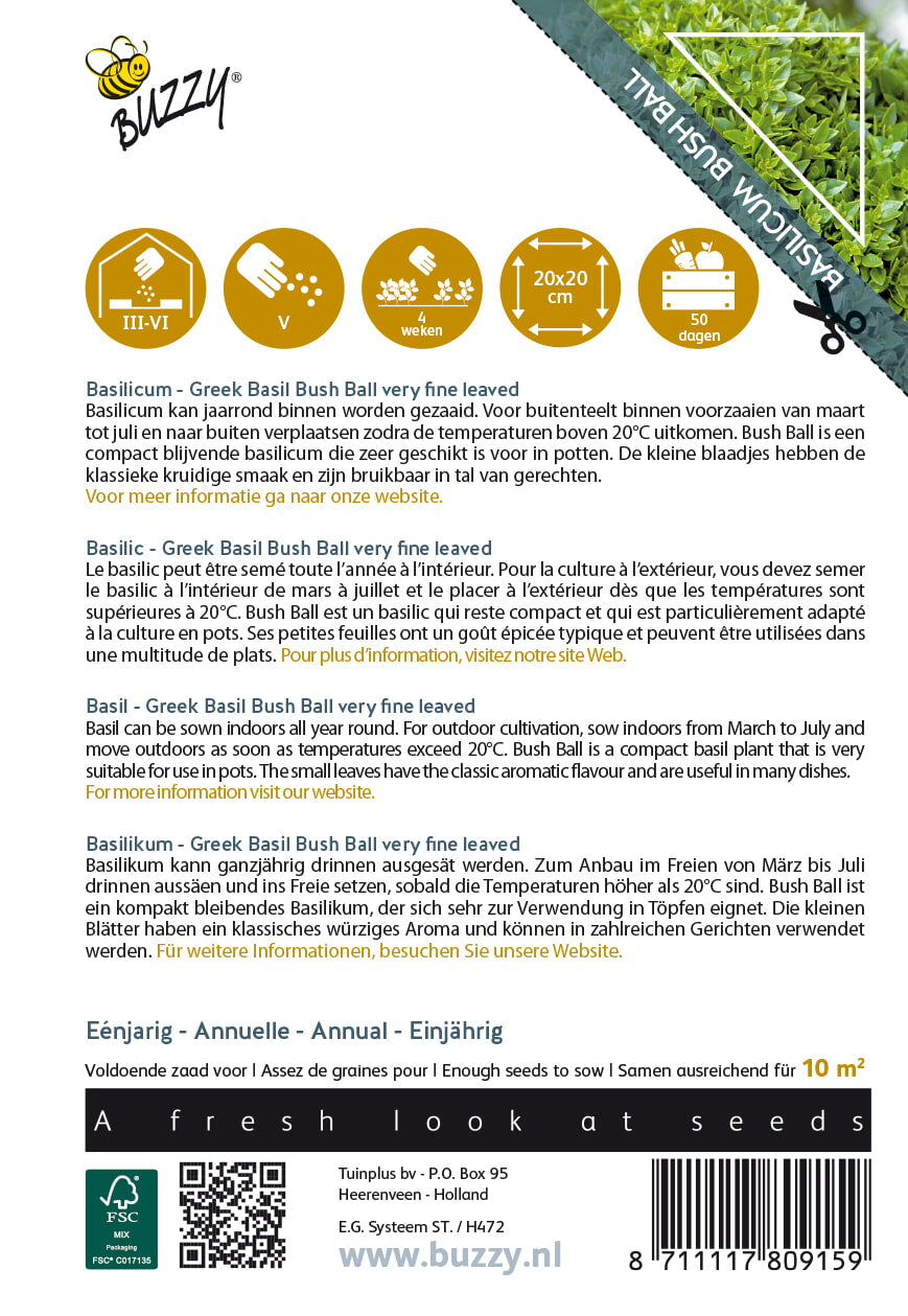 Bazsalikom - Bush Ball - 1,5 g