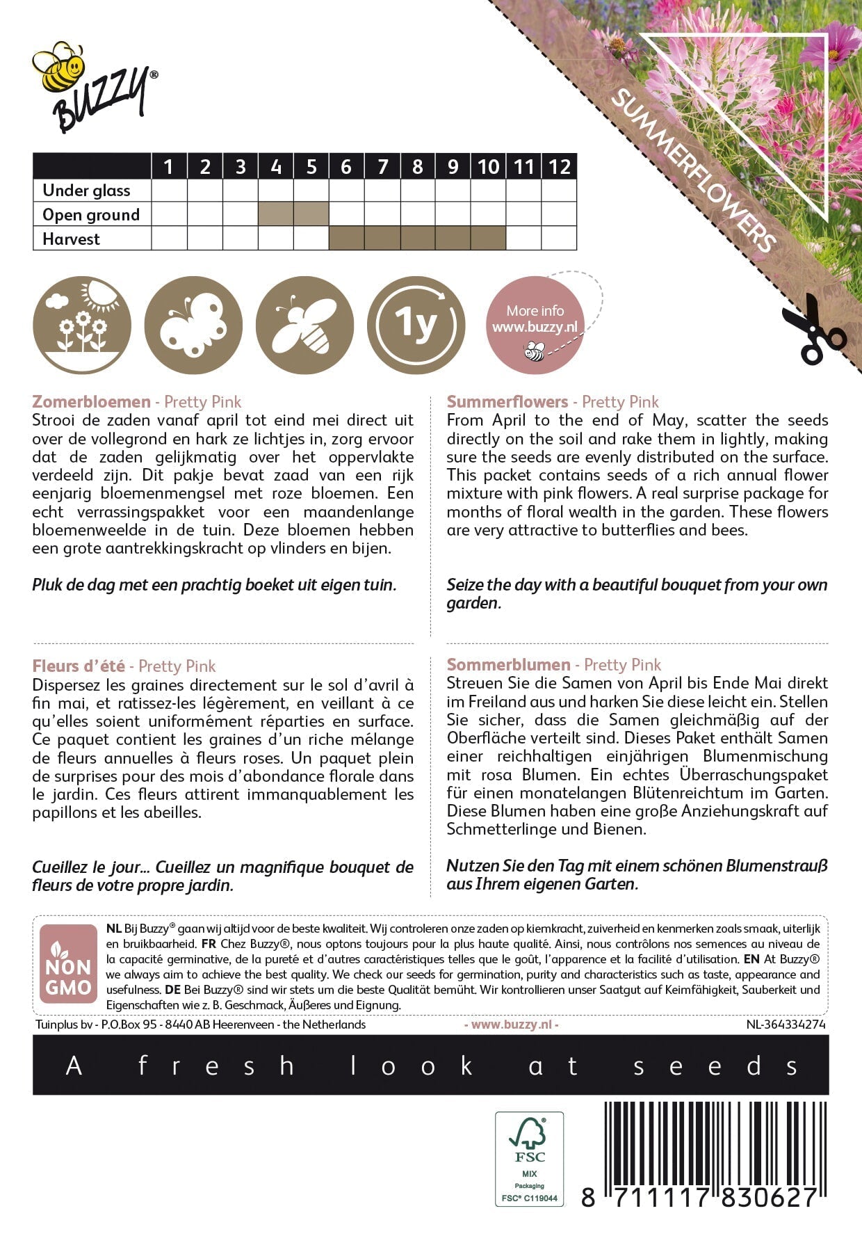 Summer Flowers - Pretty Pink - 5g